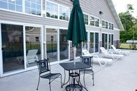 outdoor pool area