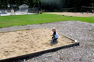 sandbox & volleyball